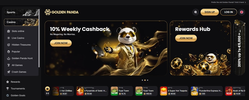 Golden panda